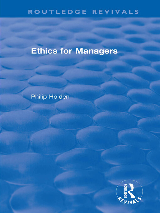 Title details for Ethics for Managers by Philip Holden - Available